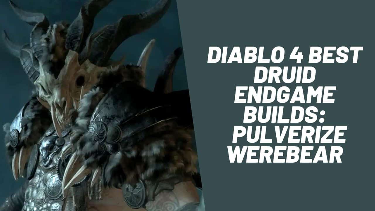 Diablo Best Druid Endgame Builds Pulverize Werebear Prairie State